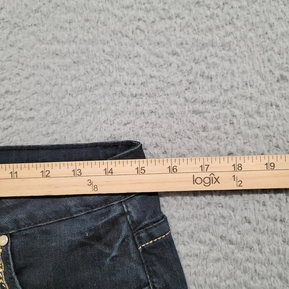 Earl Jeans Jeans Womens 10 Blue Denim‎ Cheetah Print Pockets Casual Straight Leg - Picture 11 of 11